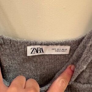 worn once, Zara, S, KNIT CORSET TOP, GRAY, REF. 3991/124, bustier crop top
